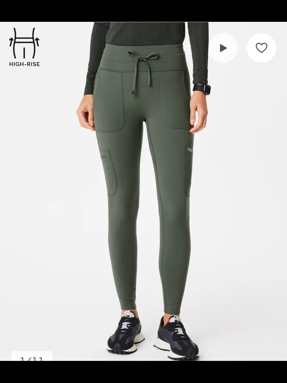 Figs Moss Green Seville Leggings
